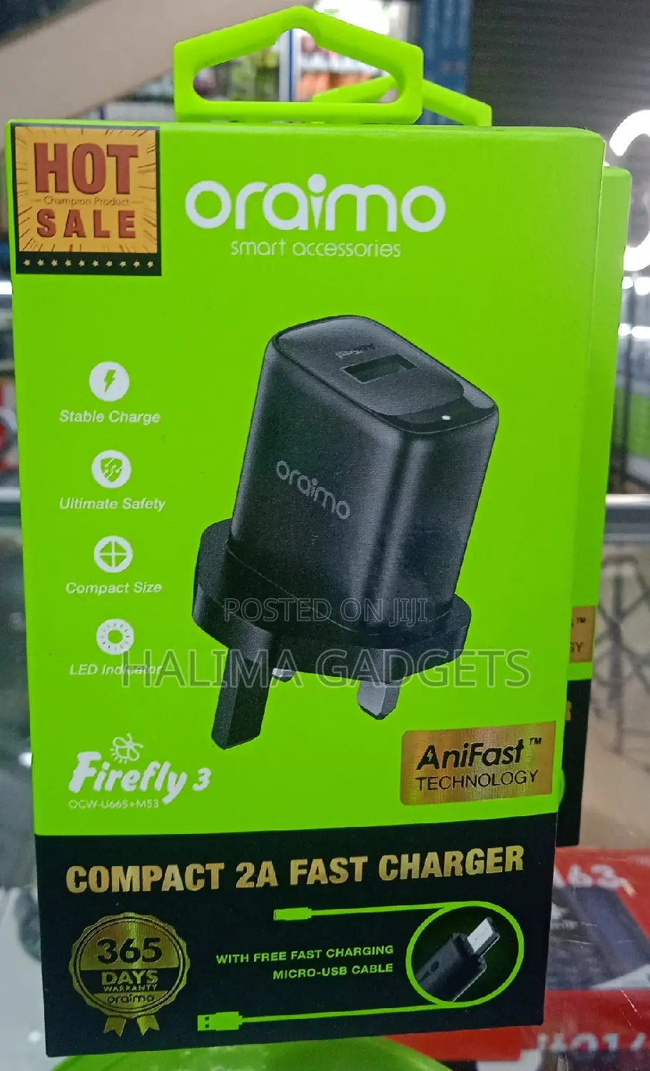 Firefly 3 Compact 2A Fast Charger