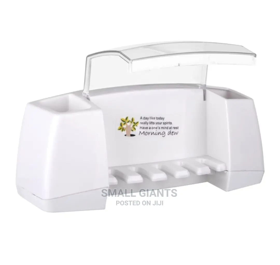 Toothpaste Toothbrush Holder Wall Mount Stand Storage Rack