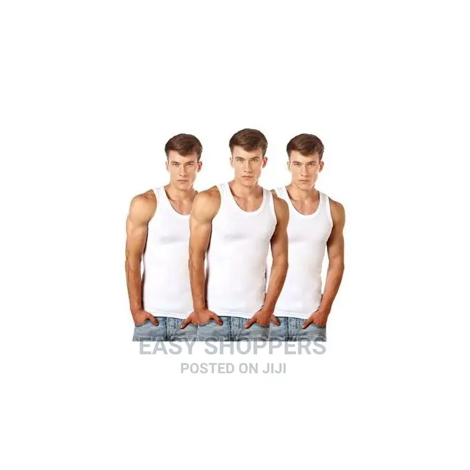 Yarrison Pack of 3 Pure Cotton Vests- White