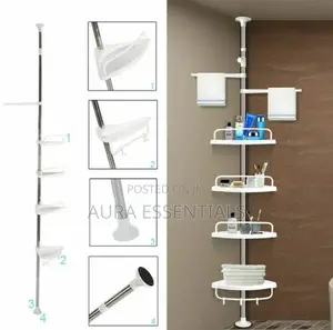 4 Tier Telescopic Bathroom Corner Rack Shelf
