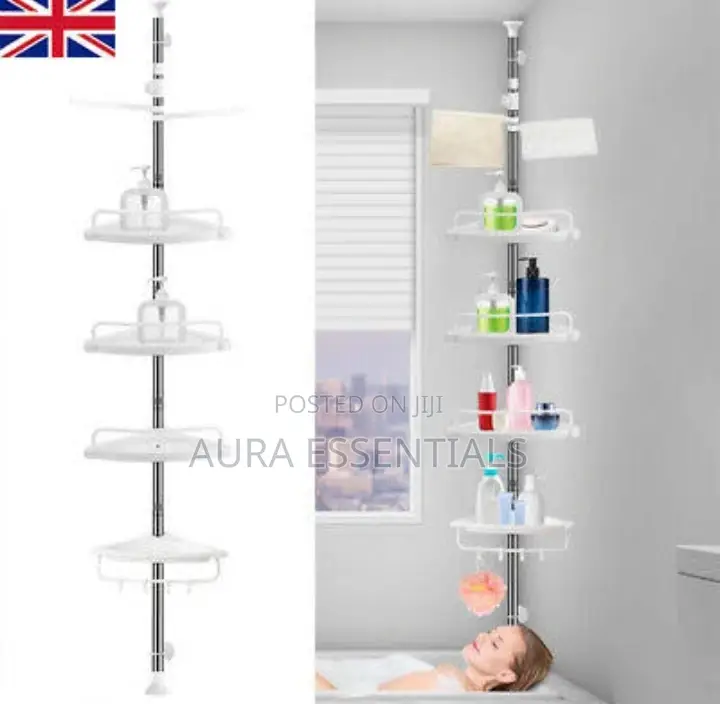 4 Tier Telescopic Bathroom Corner Rack Shelf