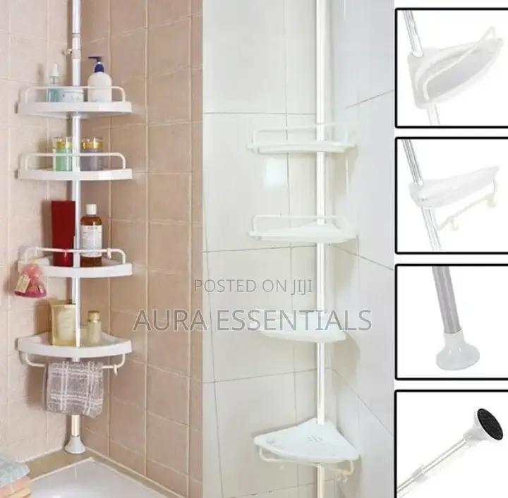4 Tier Telescopic Bathroom Corner Rack Shelf