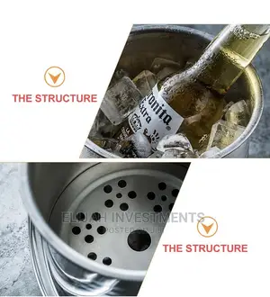 Insulated Stainless Steel Ice Bucket Wine Strainer Ice Tongs