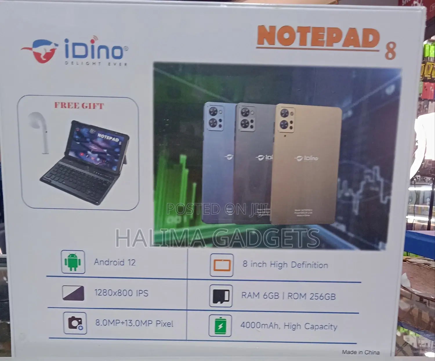 New Idino Note Pad 8 256 GB Gray