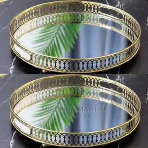 Gold Round Tray