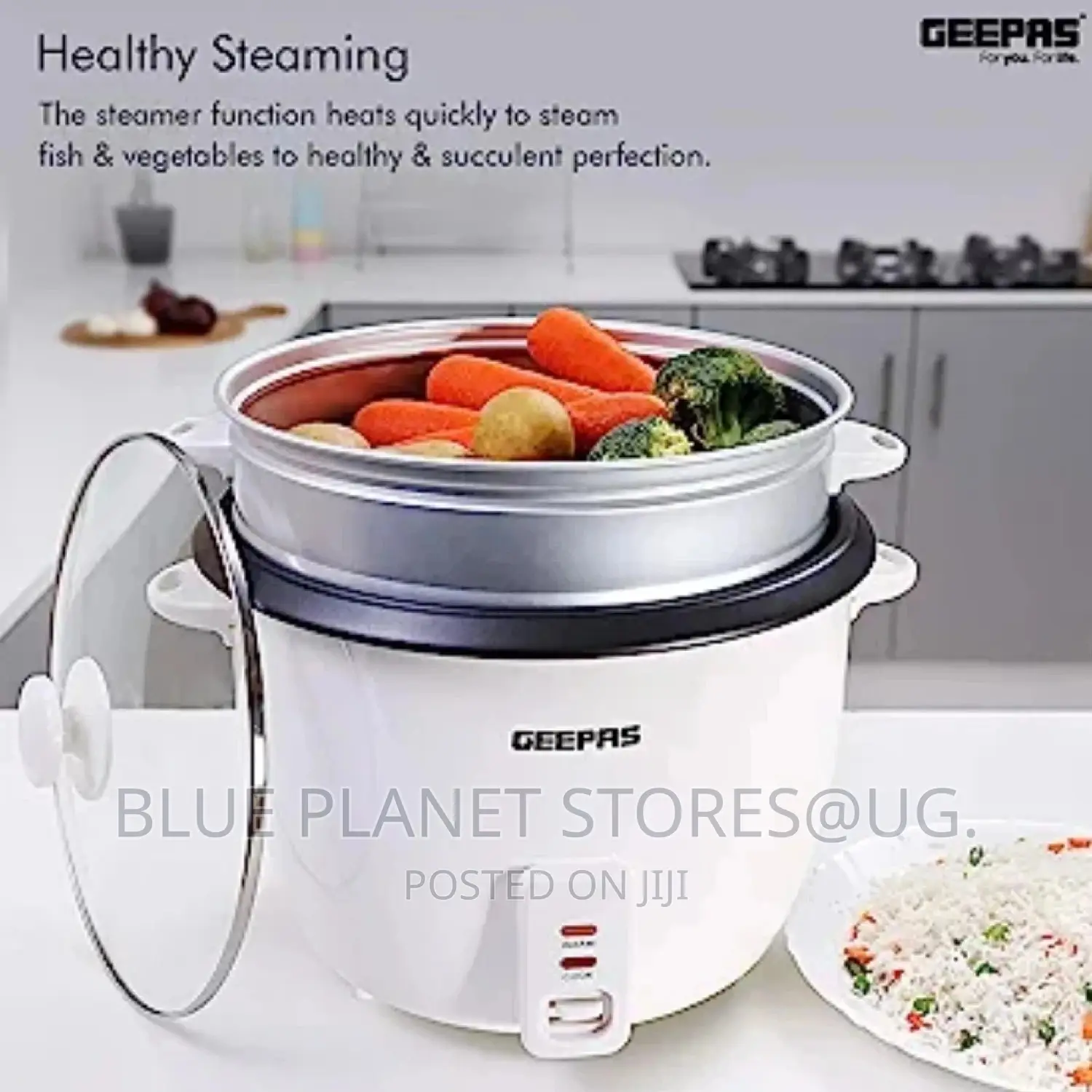GEEPAS 2.8L Electric Rice Cooker + Steamer \\ 900w\ GRC4327N