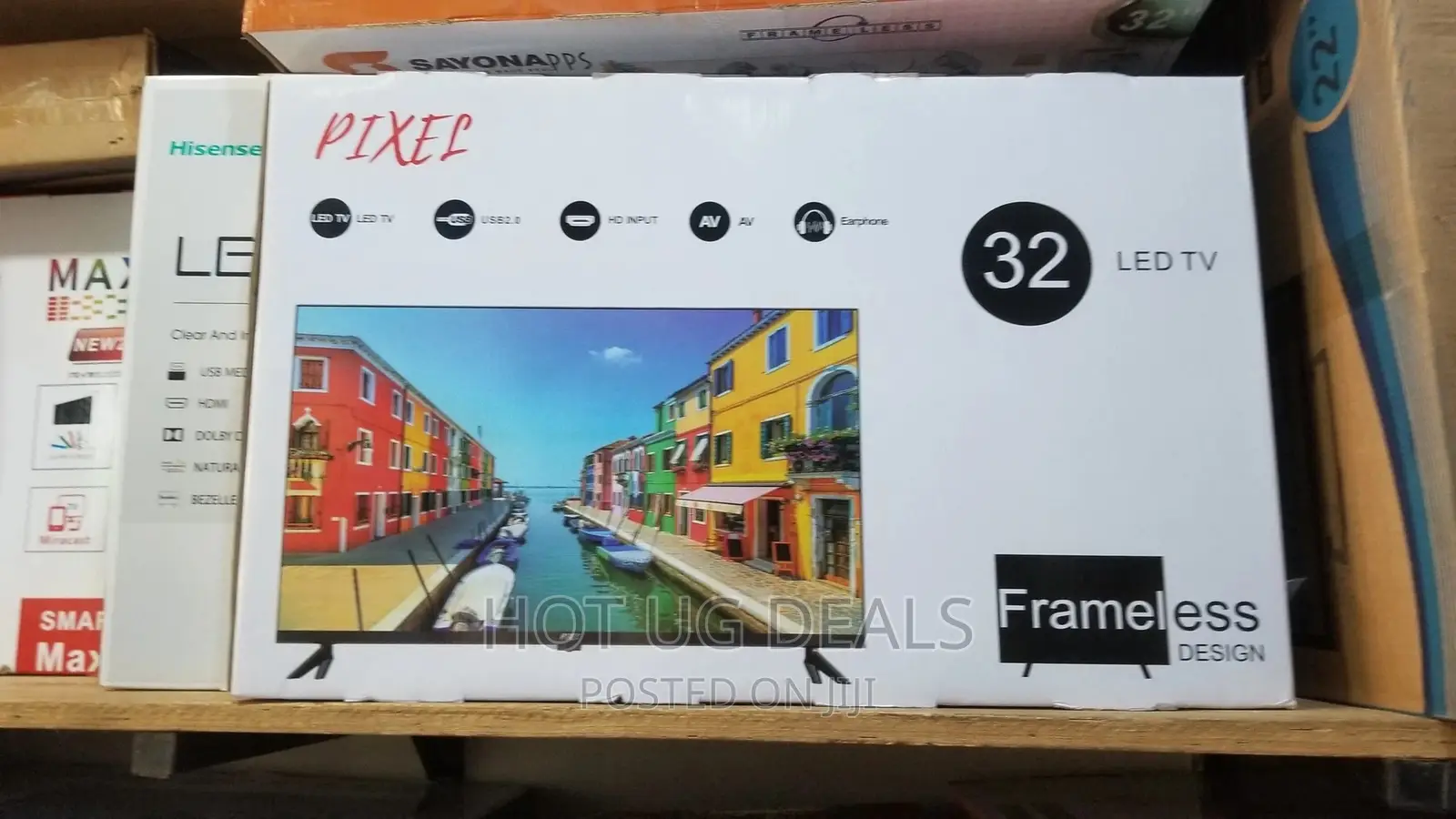Pixel 32 Inch FRAMELESS HD Digital LED TV - Grey