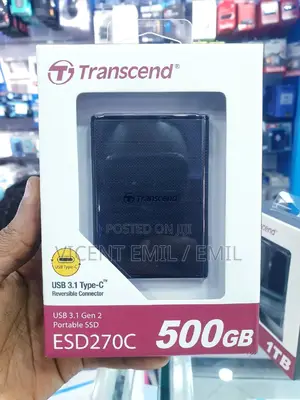 SSD External Harddrive 500GB 2.5 Transcend 16