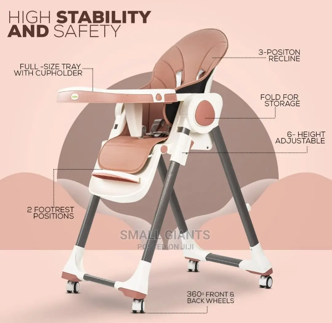 3 in 1 Premium Foldable Baby High Chair With Wheels