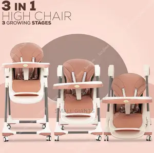 3 in 1 Premium Foldable Baby High Chair With Wheels