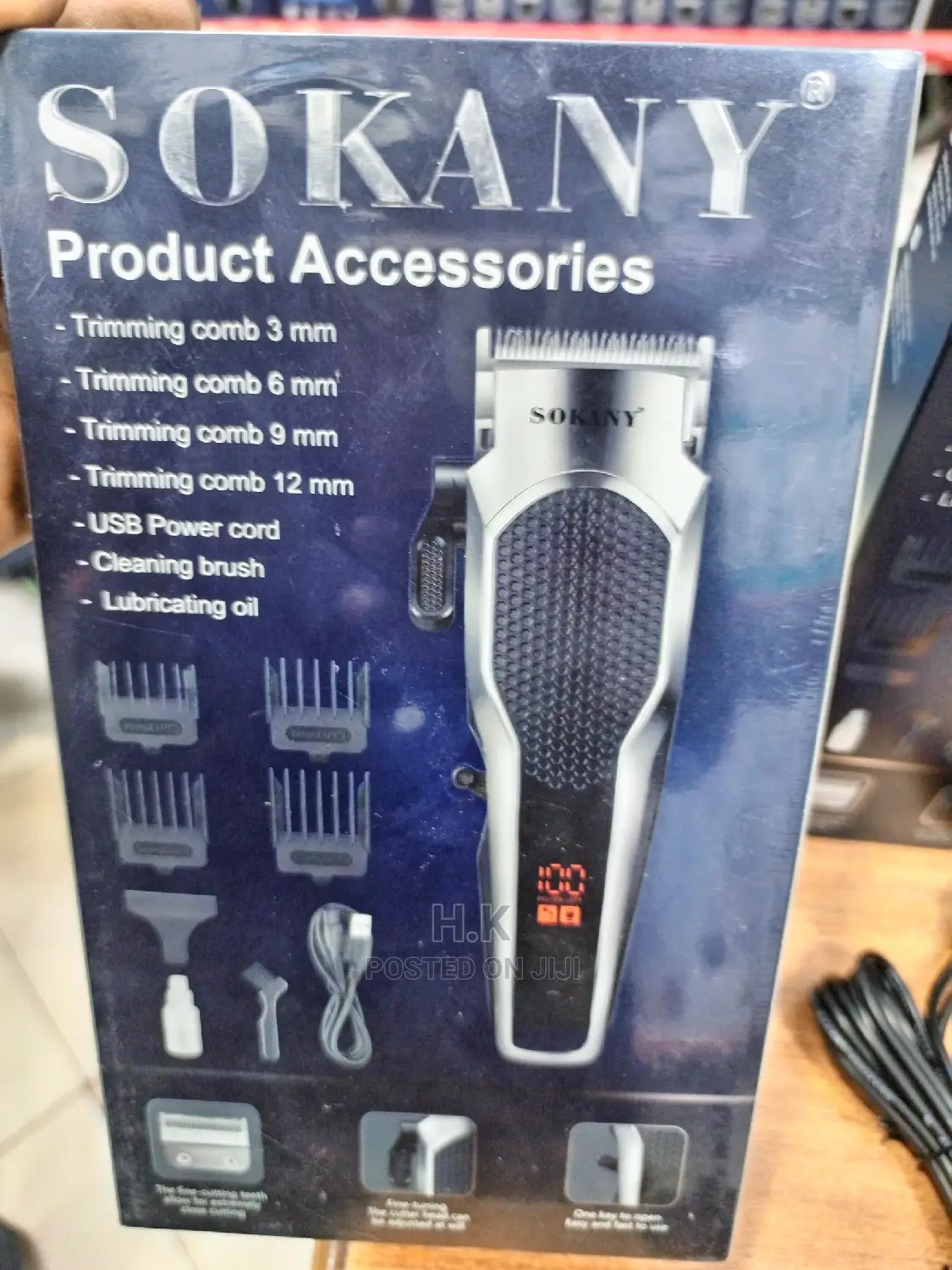 Chargeable Clipper (Sokany) LED Display Percentage