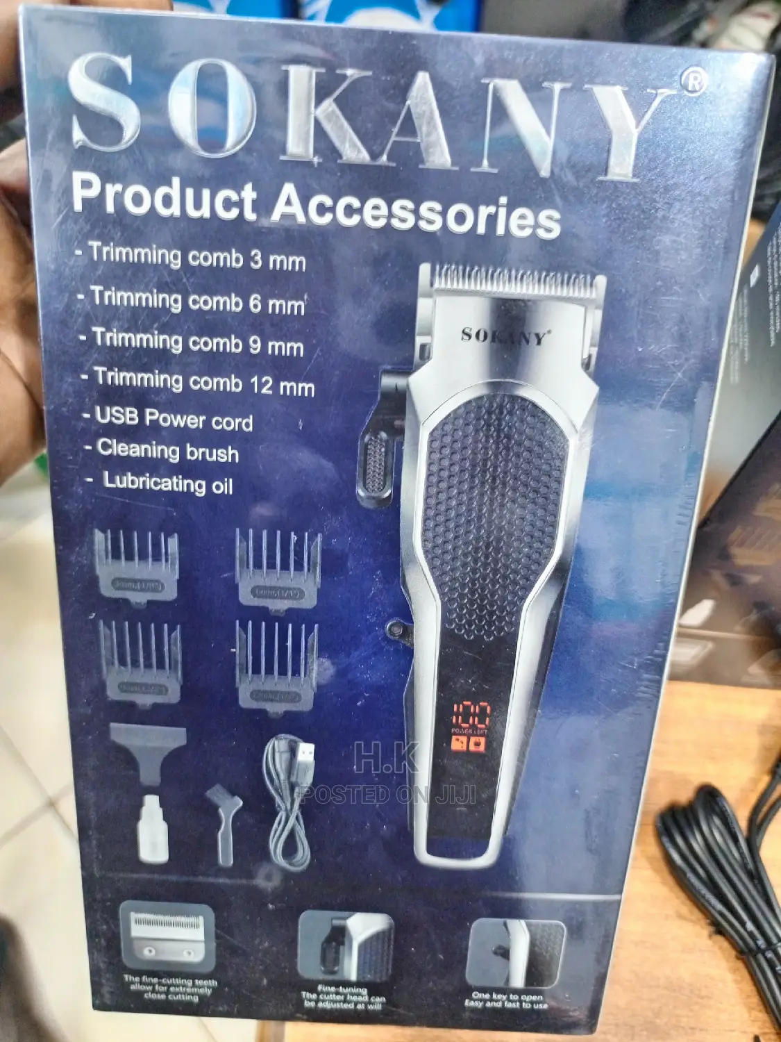 Chargeable Clipper (Sokany) LED Display Percentage