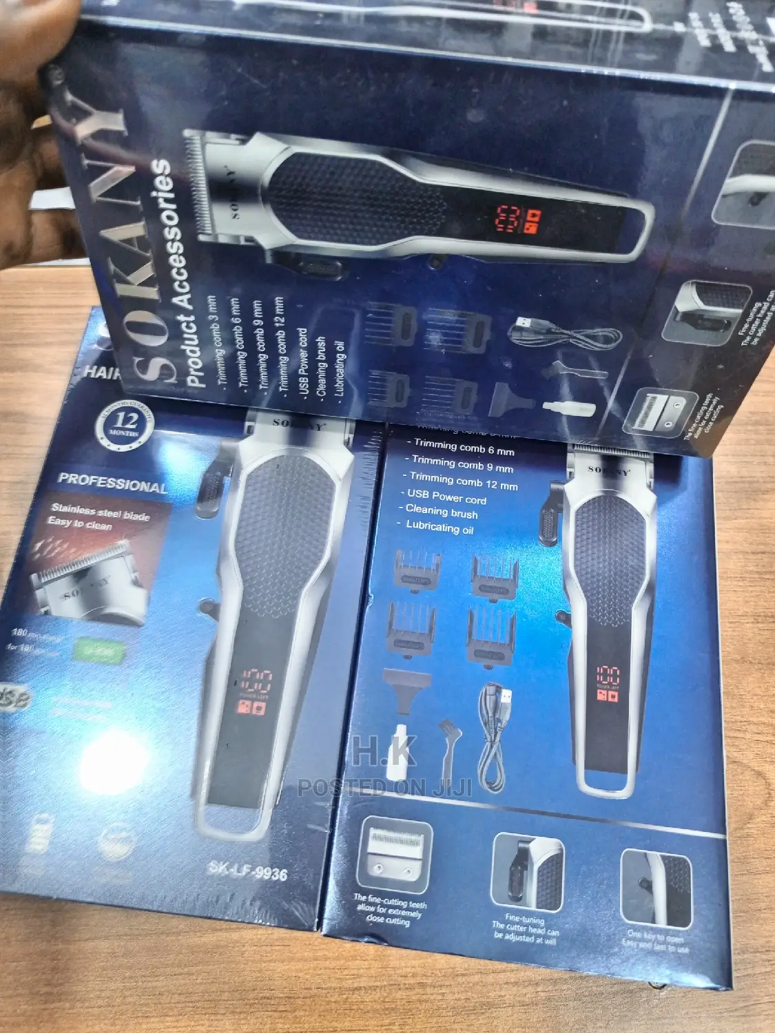 Chargeable Clipper (Sokany) LED Display Percentage