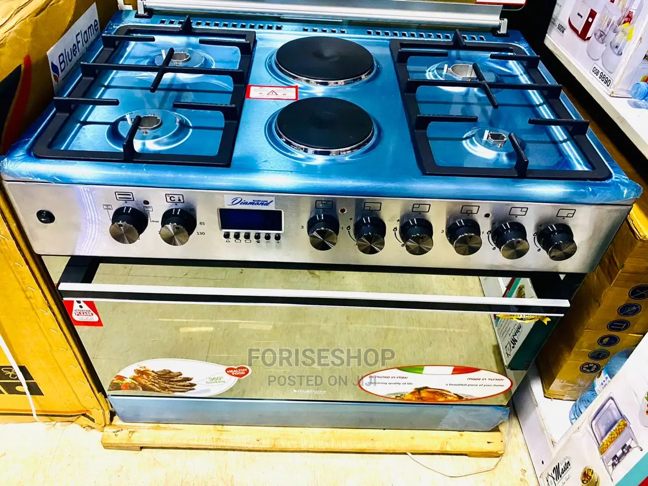 Blueflame 4gas 2electric Diamond Cooker 90*60cm