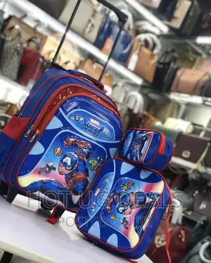 3pc Kids Back to School Bag - Blue, Flower Design Vary