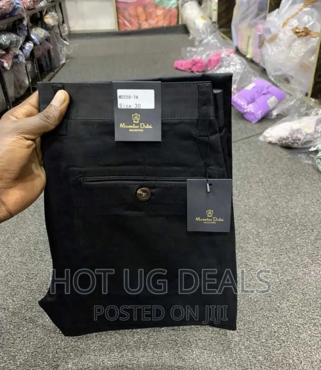 Men’S Khaki Trousers- Black