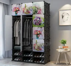 3 Colomn Closet / Wadrope With Shoe Rack