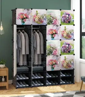 4 Colomn Closet/ Wadrope With Ashoe Rack