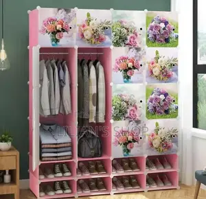 4 Colomn Closet/ Wadrope With Ashoe Rack
