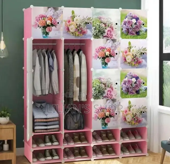 4 Colomn Closet/ Wadrope With Ashoe Rack