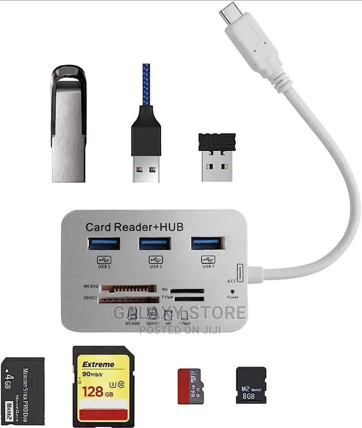 7in1 Type C Usb Hub Combo Card Reader Adapters Usb Hub