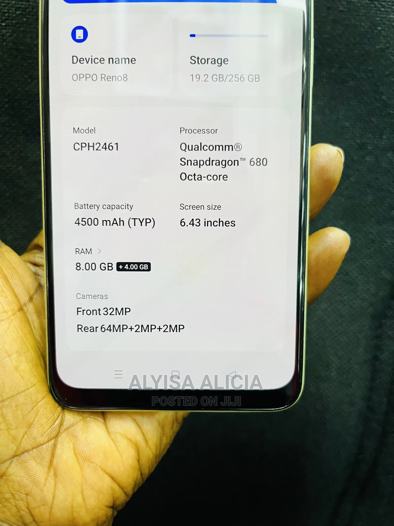 Oppo Reno8 256 GB Gold