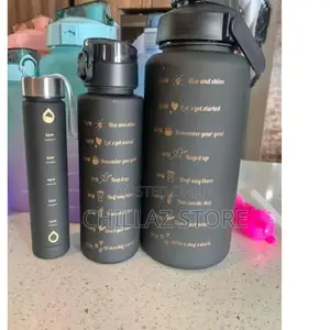3pcs Water Bottles Black.