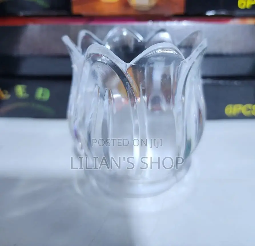 1pc Flower Design Glass Candle