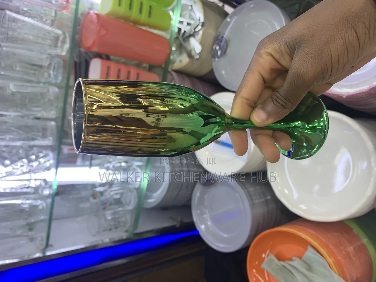 Classic Goldlike Wine Glasses