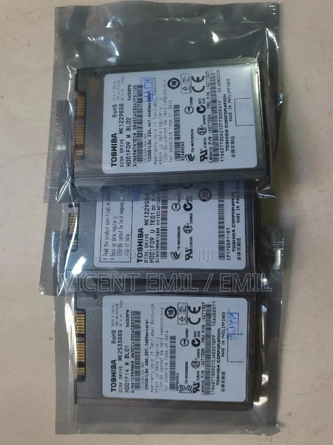 Sata Harddrive 1.8inch 120GB