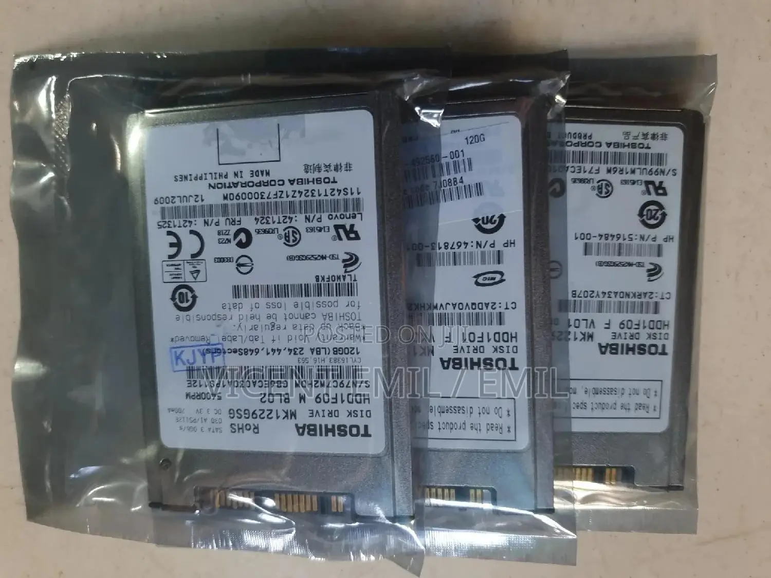 Sata Harddrive 1.8inch Toshiba 250GB