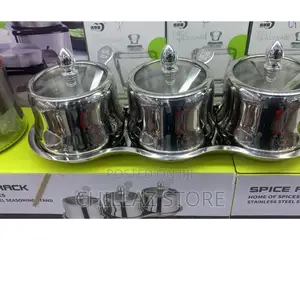 3pcs Stainless Steel Sugar Bowl.