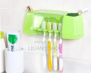 Plastic Toothbrush Toothpaste Holder