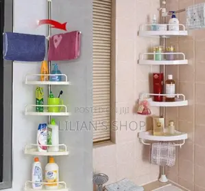 4 Tier Telescopic Bathroom Corner Rack Shelf