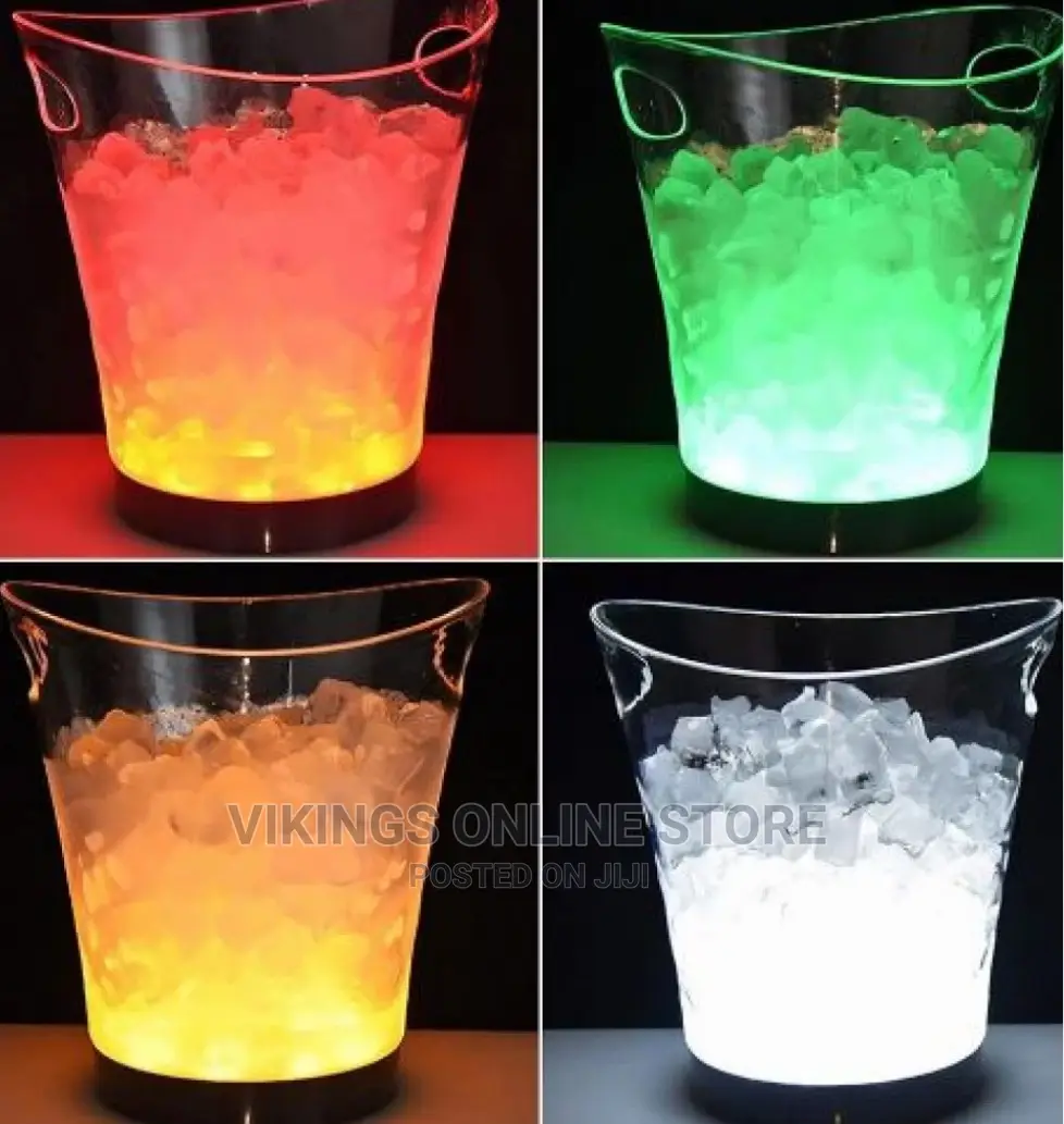 5L Led Ice Bucket Color Changing Plastic Wine Ice Bucket