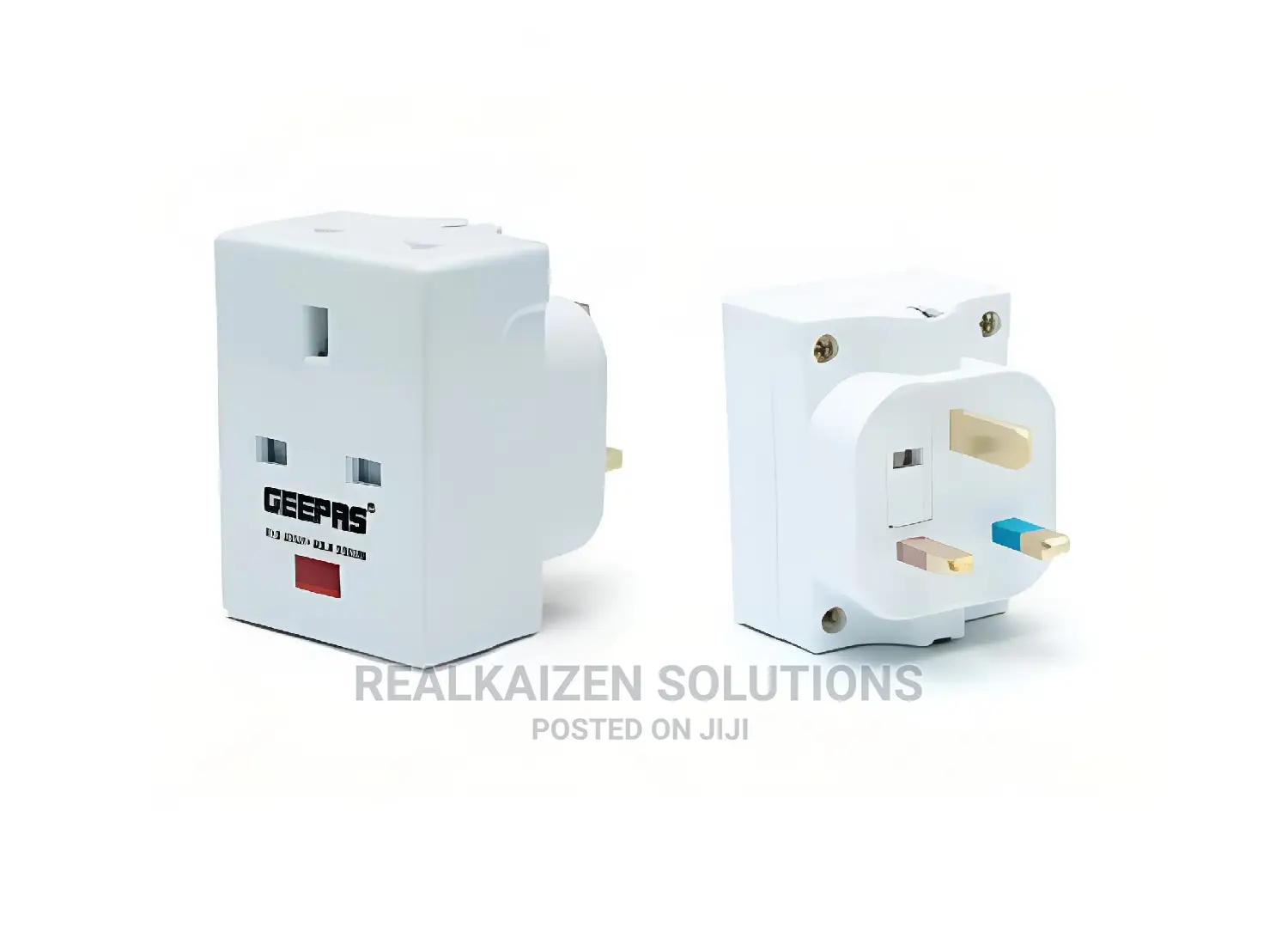 GEEPAS Premium 3 Way UK Type Adapter 13A 250V 2860W