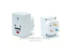 GEEPAS Premium 3 Way UK Type Adapter 13A 250V 2860W