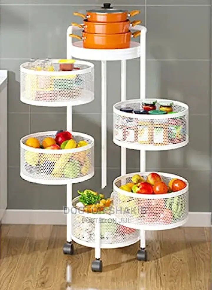 Multilayer Kitchen Rotating Vegetable Storage Rack