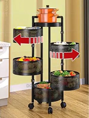 Multilayer Kitchen Rotating Vegetable Storage Rack