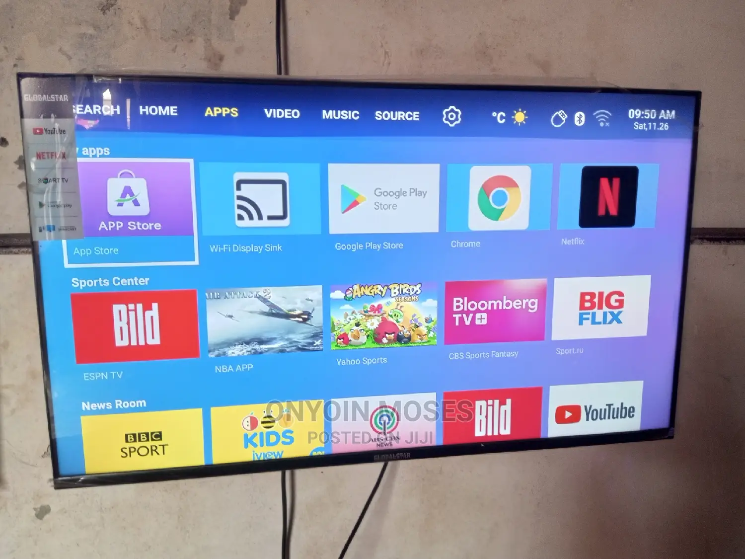 43inches Globalstar Smart Frameless Tv With Inbuilt Decoder