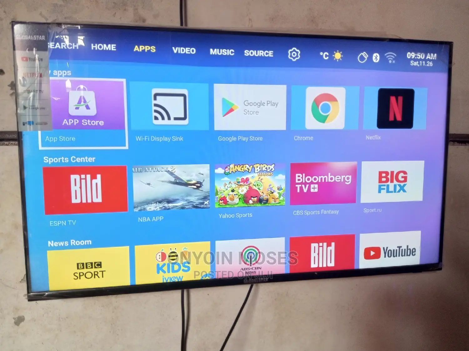 43inches Globalstar Smart Frameless Tv With Inbuilt Decoder