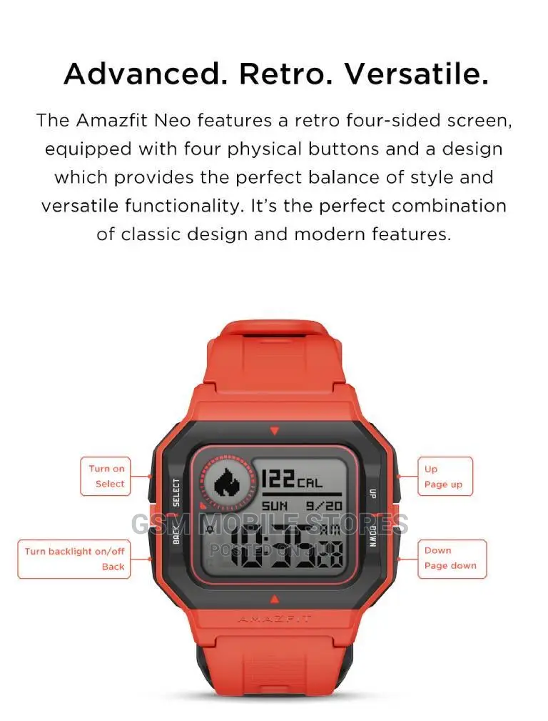 Amazfit Neo Fitness Watch, Sleep Monitoring 28 Days Battery.