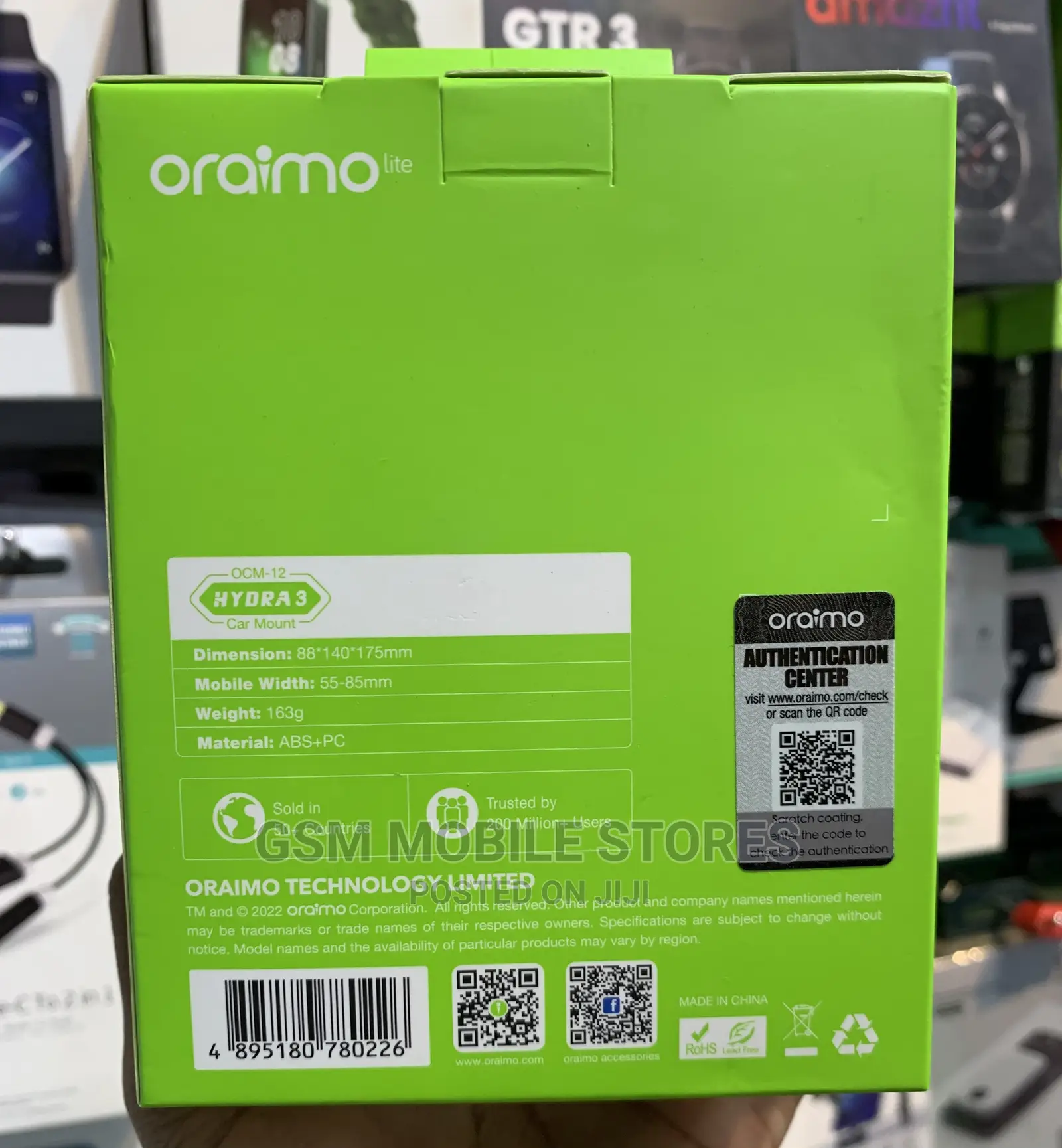 Oraimo Hydra 3 Stable Safe Car Mount Universal Phone Holder