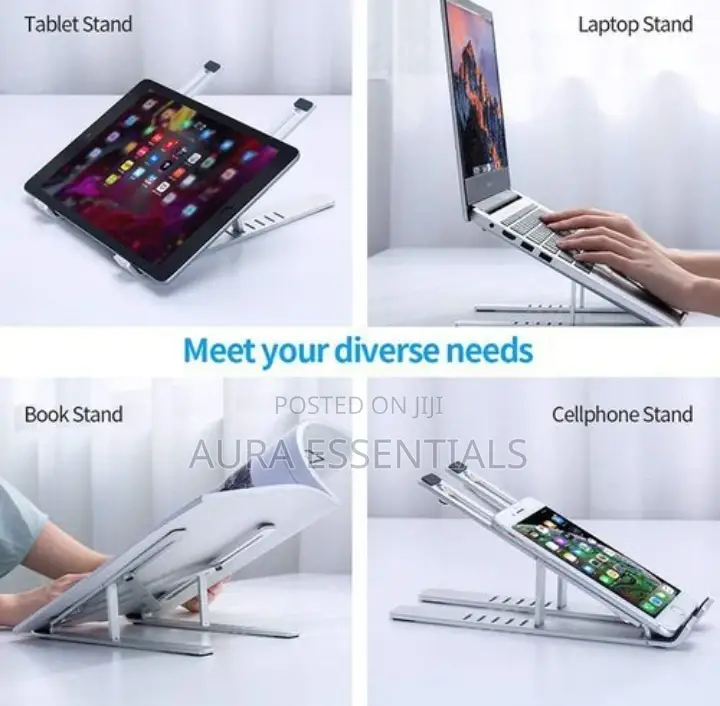 Foldable 6 Adjustable Heights Laptop Stand