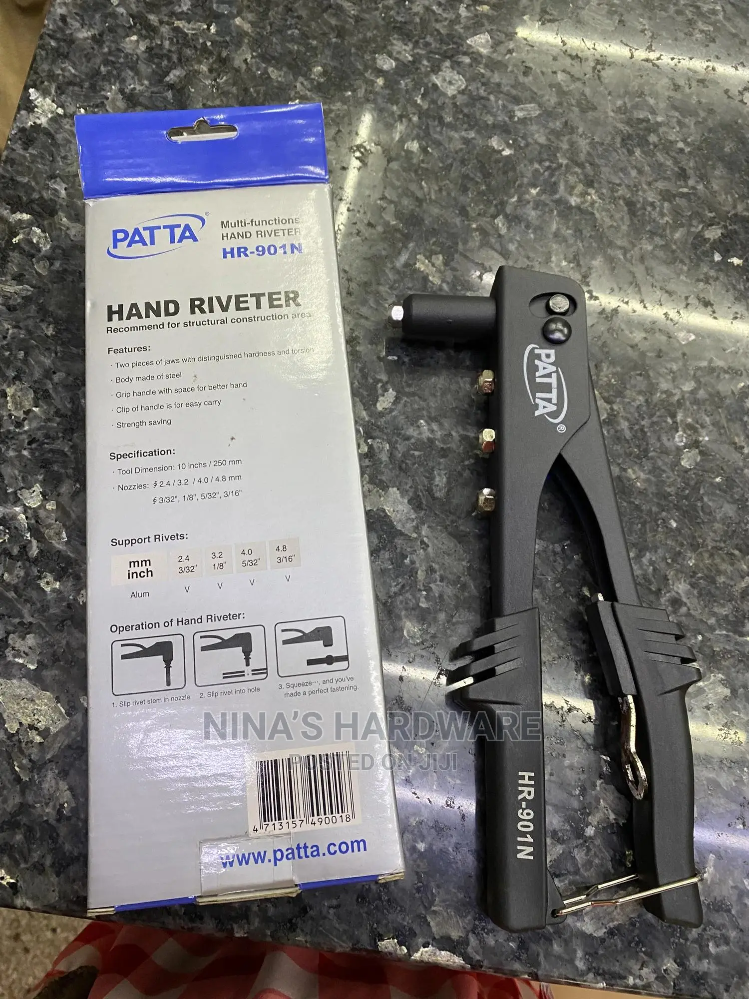 Original Rivet Gun Pata Brand