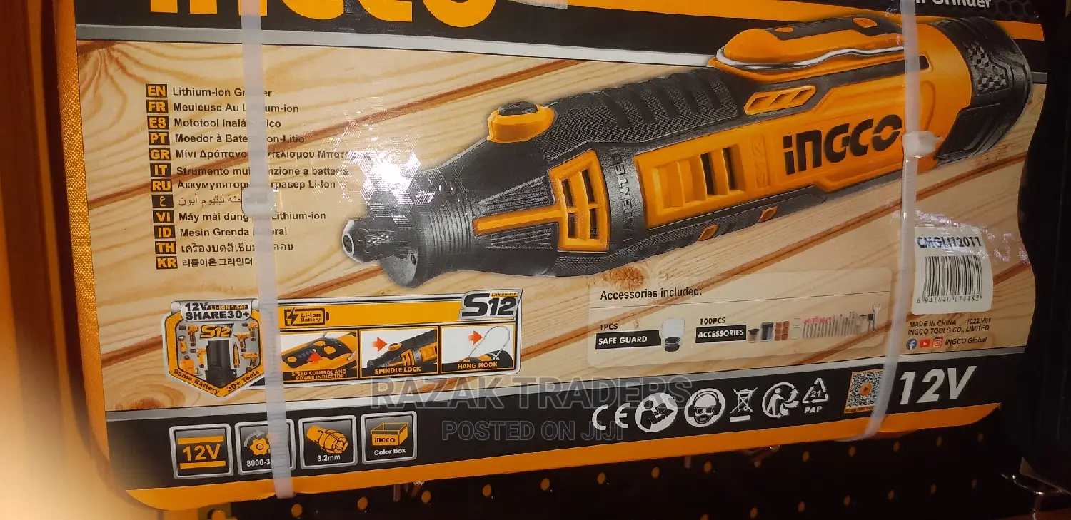 INGCO Lithium-Ion Die Grinder Drill Wood Carving Tool