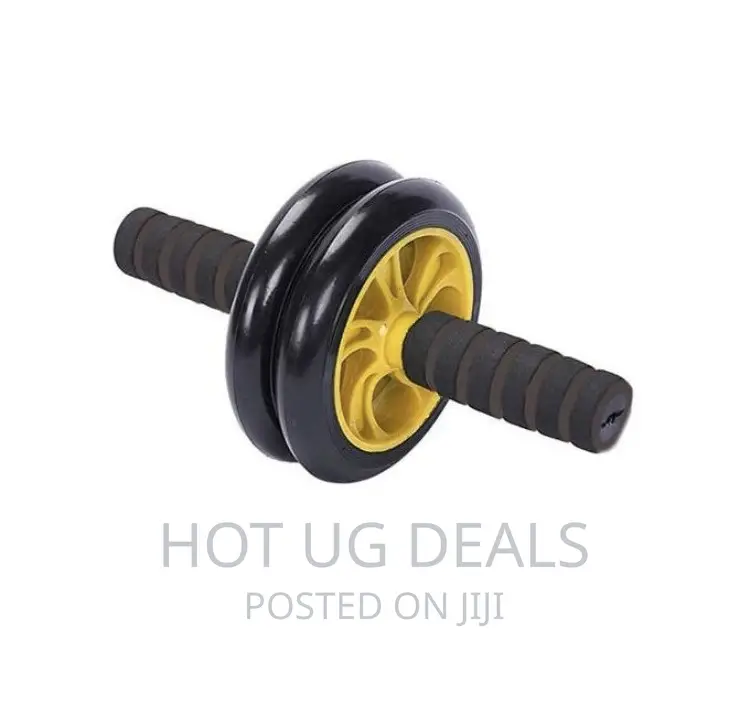 Ab Roller Exercise Double Mute Wheels-Yellow,Black