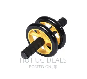 Ab Roller Exercise Double Mute Wheels-Yellow,Black