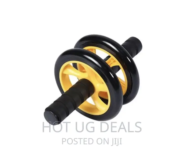 Ab Roller Exercise Double Mute Wheels-Yellow,Black