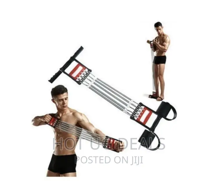 Chest Expander+Tummy Trimmer+Hand Grip 3in1 Equipment-Black